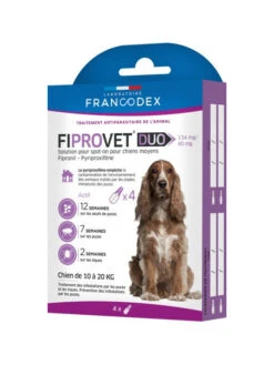 Antiparasitaire Pour Chien Fiprovet Duo X4 Francodex