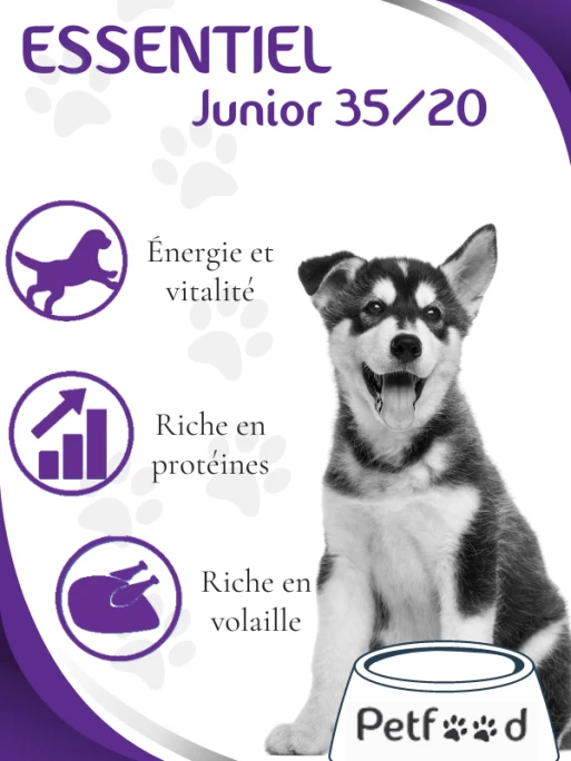 Croquettes Essentiel Junior 35/20 Low Grain Nature Dog 15kg – Image 2