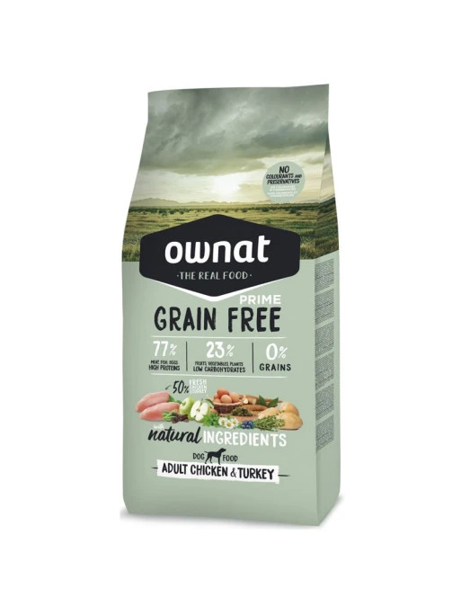 Croquettes Grain Free Prime Adult Chicken & Turkey Ownat 12 Kg – Image 2