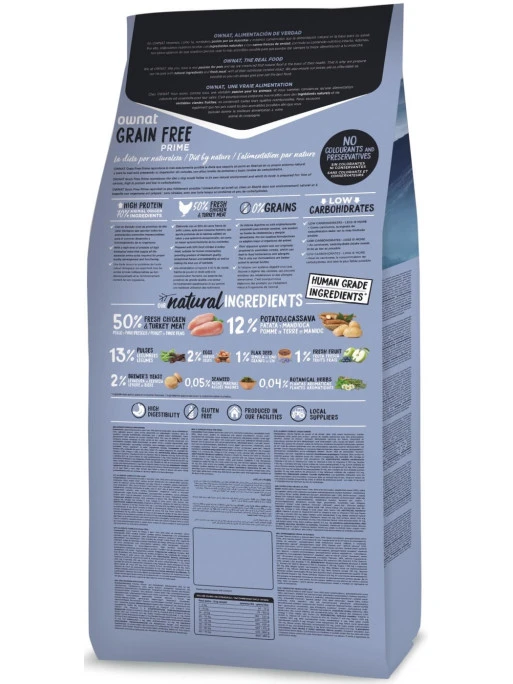 Croquettes Grain Free Prime Senior Chicken & Turkey Ownat 3 Kg – Image 2