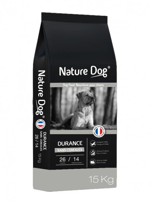 Croquettes Durance Pro Sans Céréale 26/14 Nature Dog 15kg