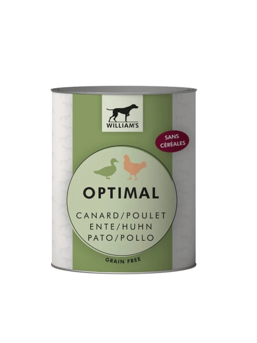 Pâtée William's Optimal Au Canard/poulet 800g